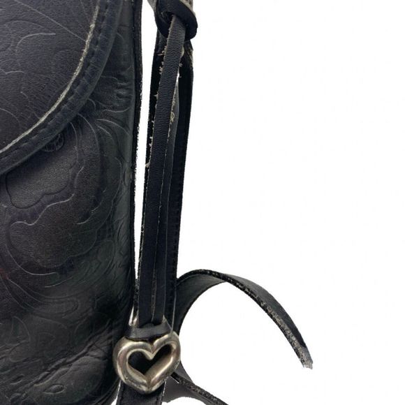 BRIGHTON LEATHER CROSSBODY HANDBAG | EMBOSSED LEATHER | PRE-LOVED - Picture 10 of 10